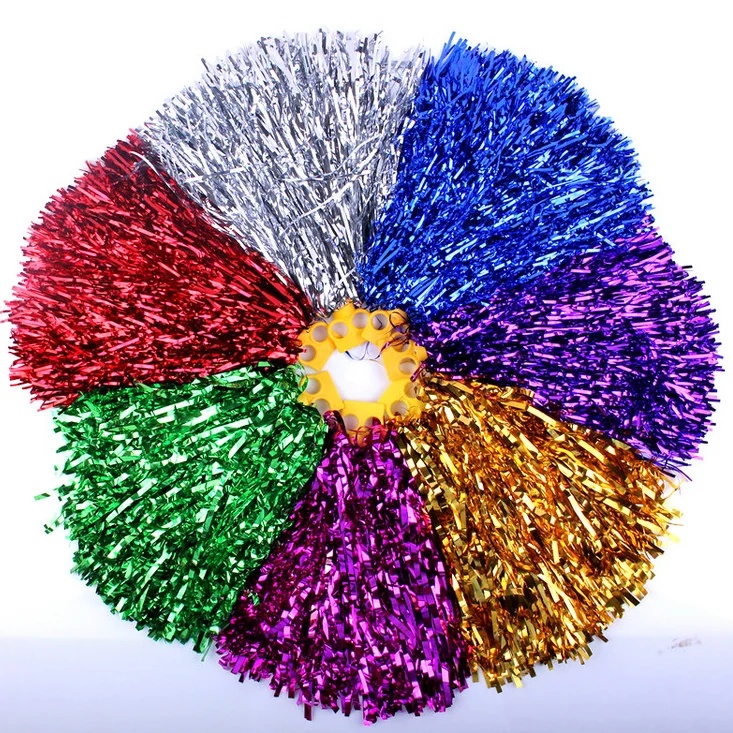 Металлический 50 г цветок Черлидинга с разноцветным помпоном для фанатов
