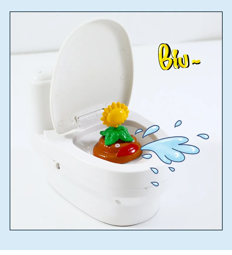 New design interesting charging spoof spray mini sprinkler gun simulation toilet spray toy toilet toy for kid