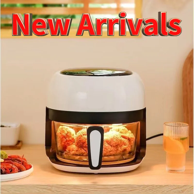 Home Appliances White Smart Touch Screen Toaster Visual 1200W 4.5L Air Fryer with Visualization