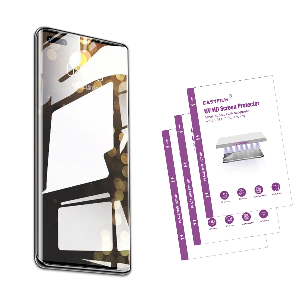 New Upgraded UV Curing Light Film Mobile Phone Anti-Scratch Uv Glass Curved Screen Protector For Samsung Galaxy