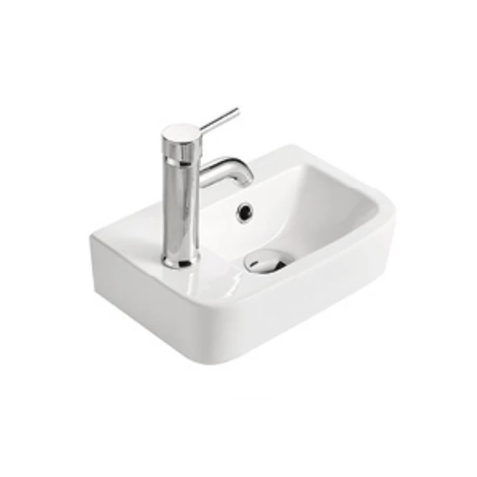 Rectangle hotel modern bathroom ceramic art basin wall hung wash hand mini sink
