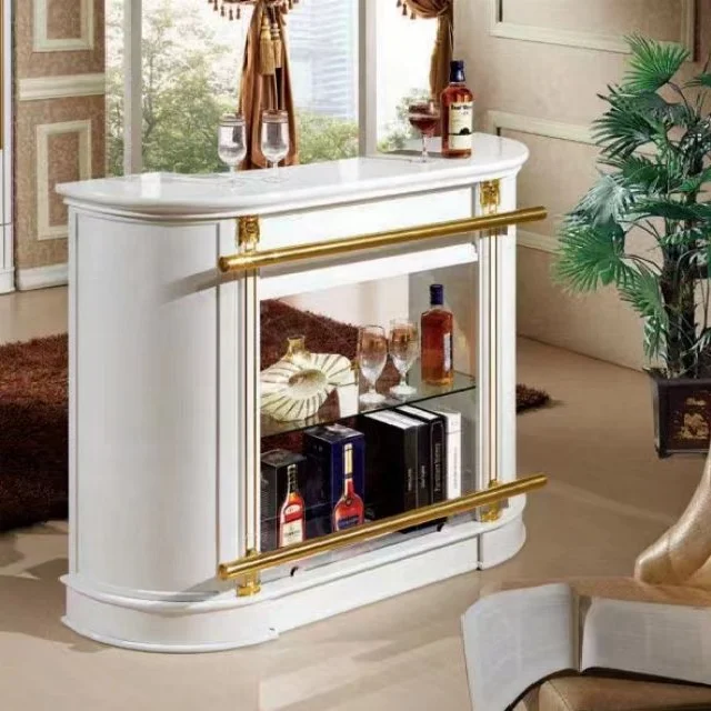Classic Design Tall Wine Cabinet with Foldable Glass Display for Home Living Room Kitchen Dining Hotel Wine Cellar