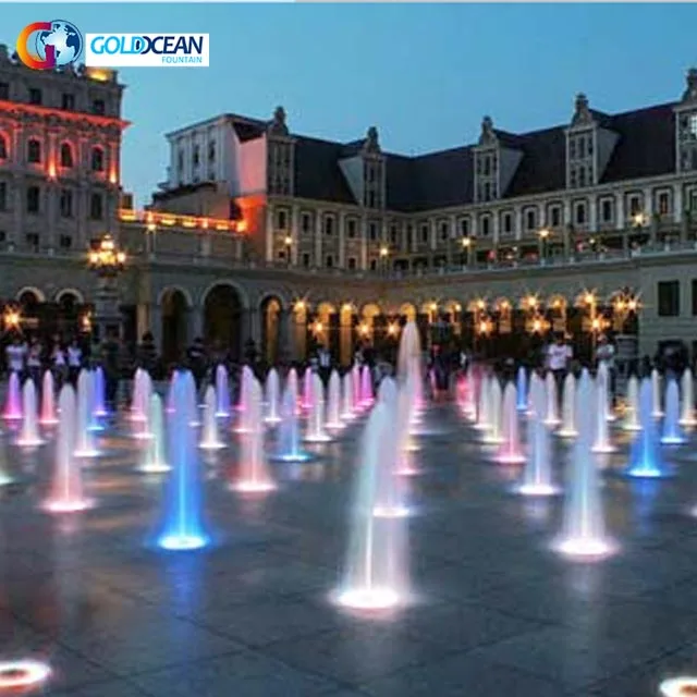 FREE DESIGN Outdoor plaza square public water park children playing dry floor water fountain