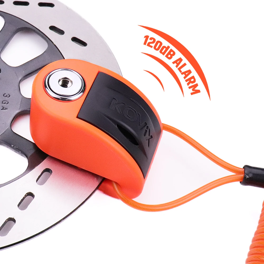 Motorcycle 120db Alarm Disc Lock,Motorcycle Scooter Bicycle Anti-Theft Disc Brake Lock Security Alarming System