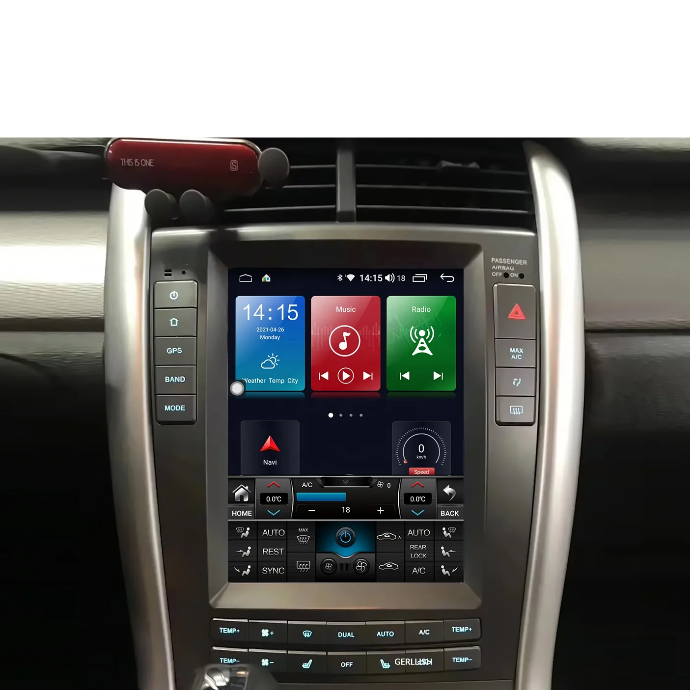 Gerllish Android 12 Radio For Ford Edge 2009-2015 Tesla Screen Car Stereo Multimedia Player 4G WIFI Android Auto navigation gps