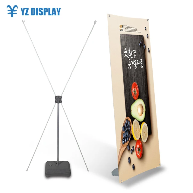Water Tank X Banner Stand Fiberglass + Aluminum Pole YZ Display 5-20 Days 60*160 80*180 Light Box Stand I/x Stand X Standee