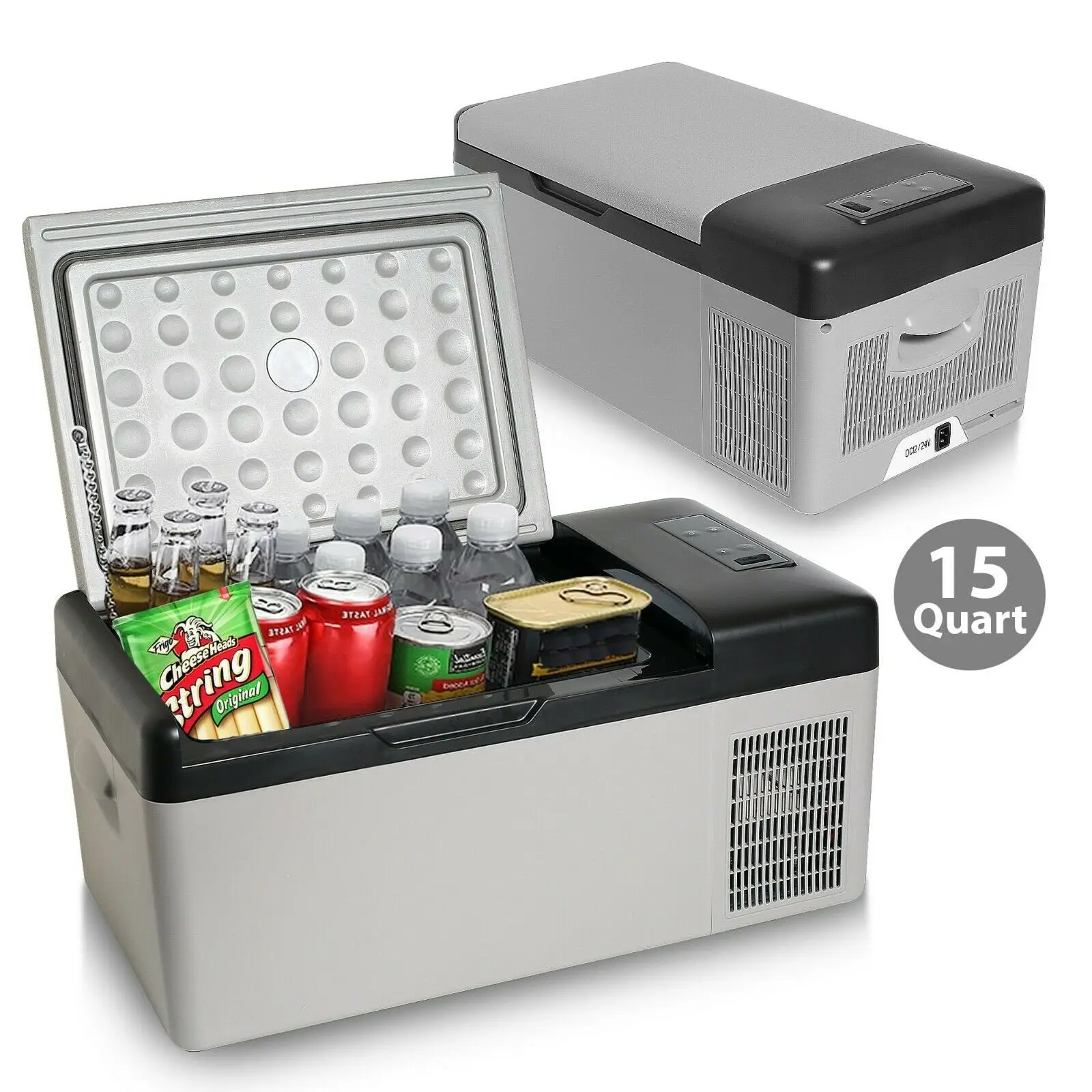 15L Portable DC 24V 12V Car Refrigerator Freezer Cooler Auto Fridge Compressor Quick Refrigeration Home Picnic Icebox