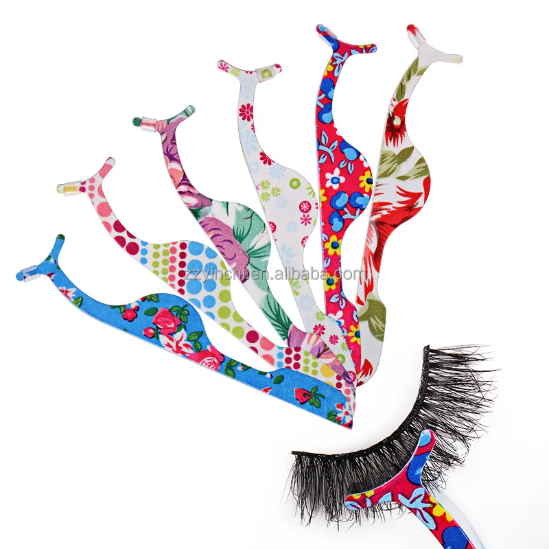 Applicator eye lash tweezer Private label stainless steel Lash tweezers Custom logo makeup tools False Eyelash tweezer