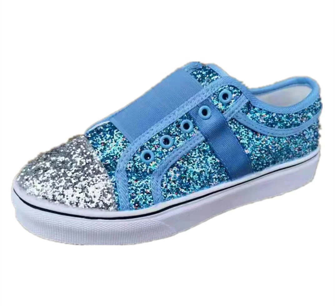 Sequins Bling Bling Low Heels Glitter Sneakers Comfortable Casual Round Toe Sporty Vulcanized Shoes