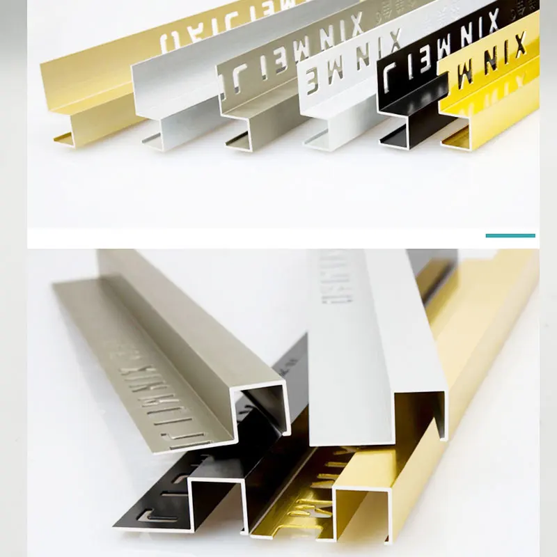 12 mm 13mm Height Decorative 6063  Aluminum Profile Wall Ceramic Tile Outside Corner Edge