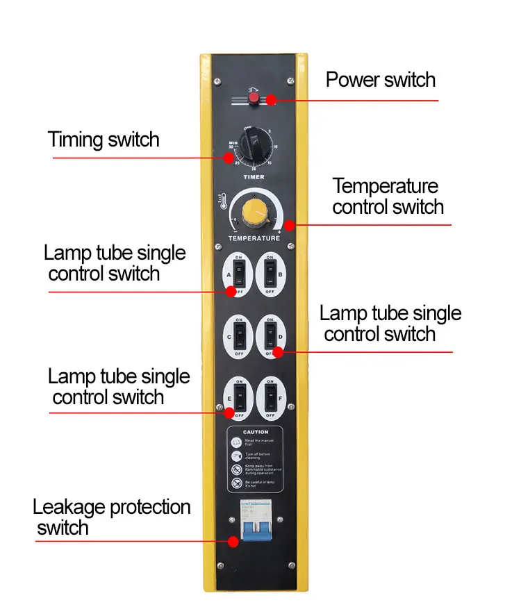 B6EA infrared paint dryer lamp paint curing lamp 6000W shortwave ir lamp for auto paint drying