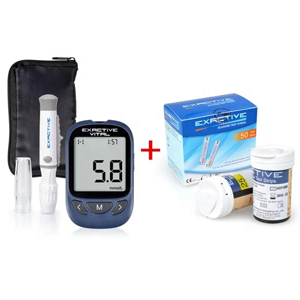 Portable Code Free Digital Glucometer Without Blood,Smart Blood Sugar Monitor Kit With Strips