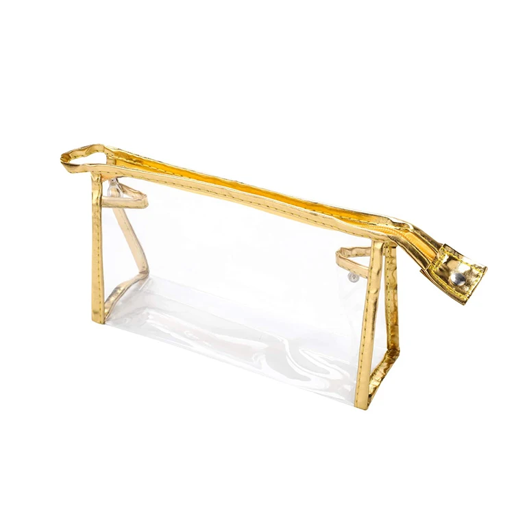 custom printing makeup storage waterproof luxury vanity bag 3 pieces clear mesh pvc makeup bag vinyl zipper cosmetic bag set