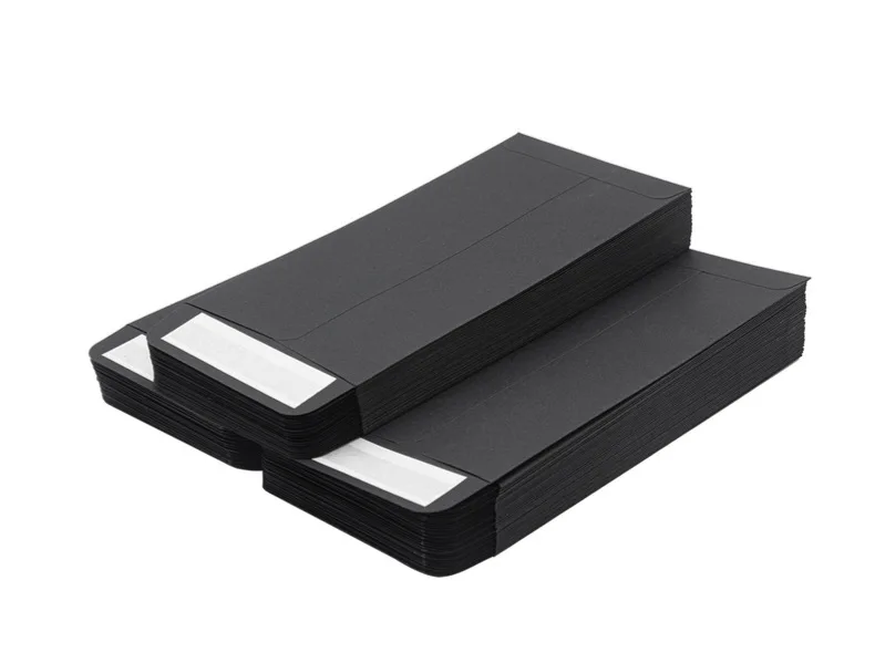 Factory wholesale 3.5X6.5Inch paper envelope Chinese style black card envelope invitation kraft envelope