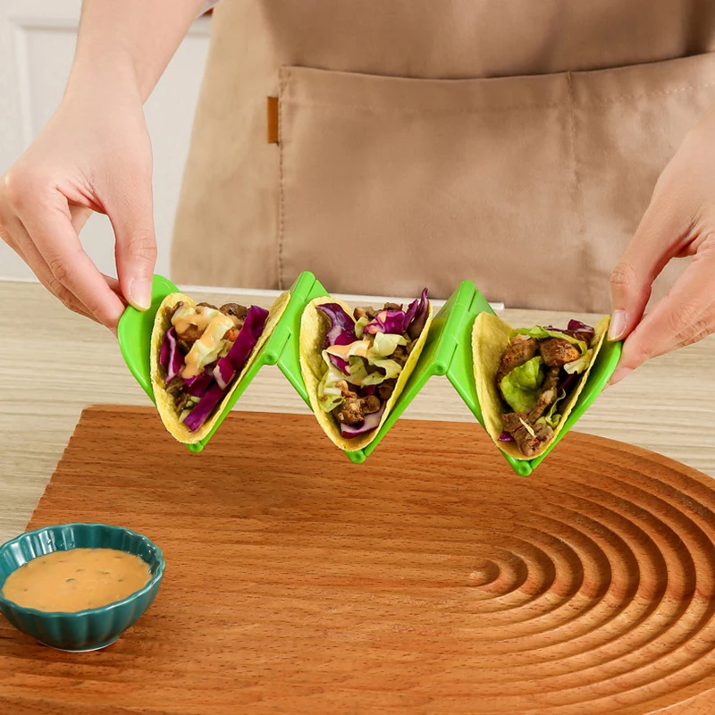 wholesale Food grade plastic taco trays Taco Stand Tray Style, Dishwasher and Microwave oven Available Taco Holder