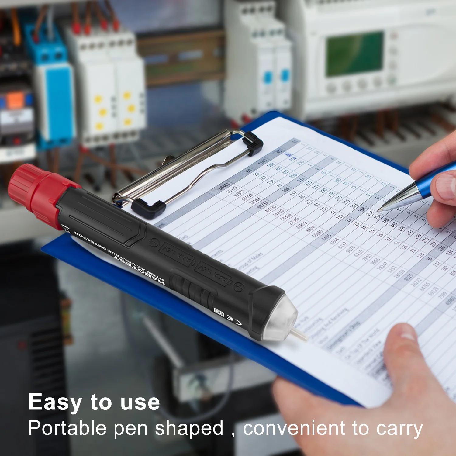 Automatic and dual range Non-Contact AC Voltage tester Pen 12~1000V Voltage detector with LED flashlight