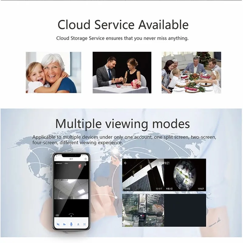 OEM Cloud Tuya HD 1080P Auto Motion Tracking Alarm Smart WiFi Night Vision IP Camera