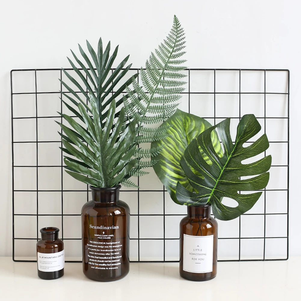 YAYUN Y-2031 One Piece monstera artificial plants silk tropical palm tree leaves home garden decoration accessories Photography