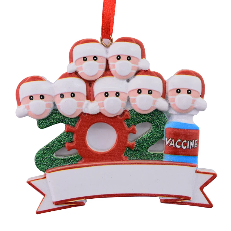 
2021 Christmas Ornament Xmas Tree Family Holiday Decorations, Quarantined at Home Personalized DIY Christmas Ornament 