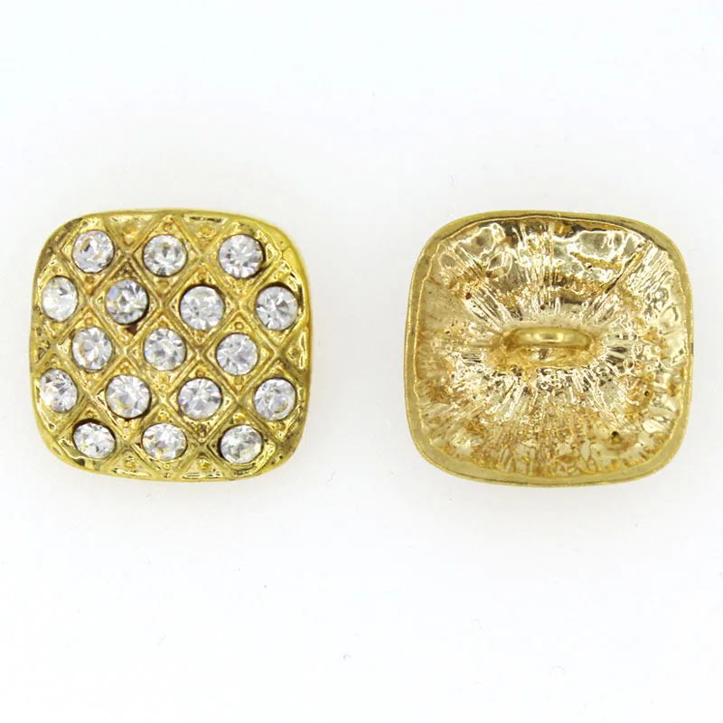 19mm rhinestone crystal square buttons
