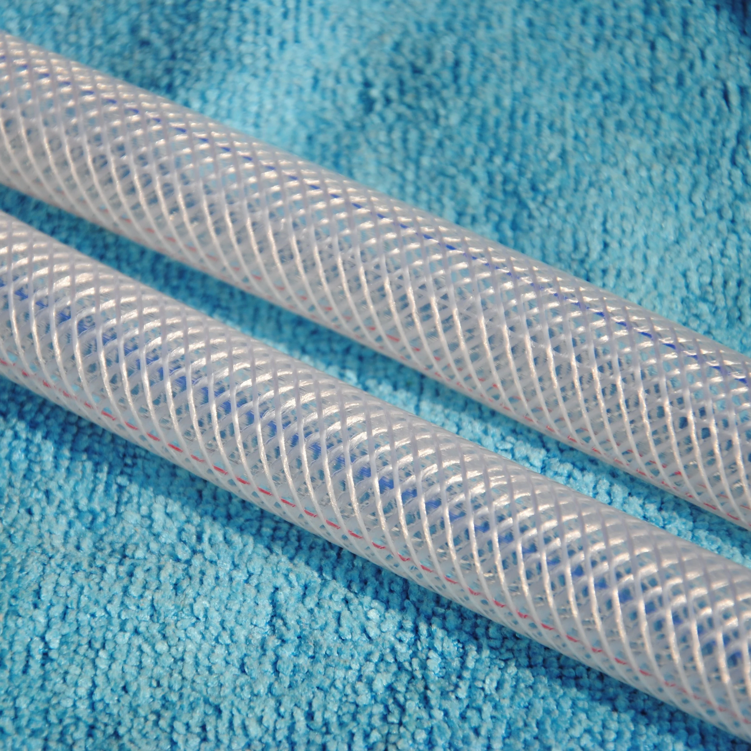 JG Clear Swimming Pool PVC Clear Hose Pipe Non Smell Fiber Braided PVC Garden Water Hose