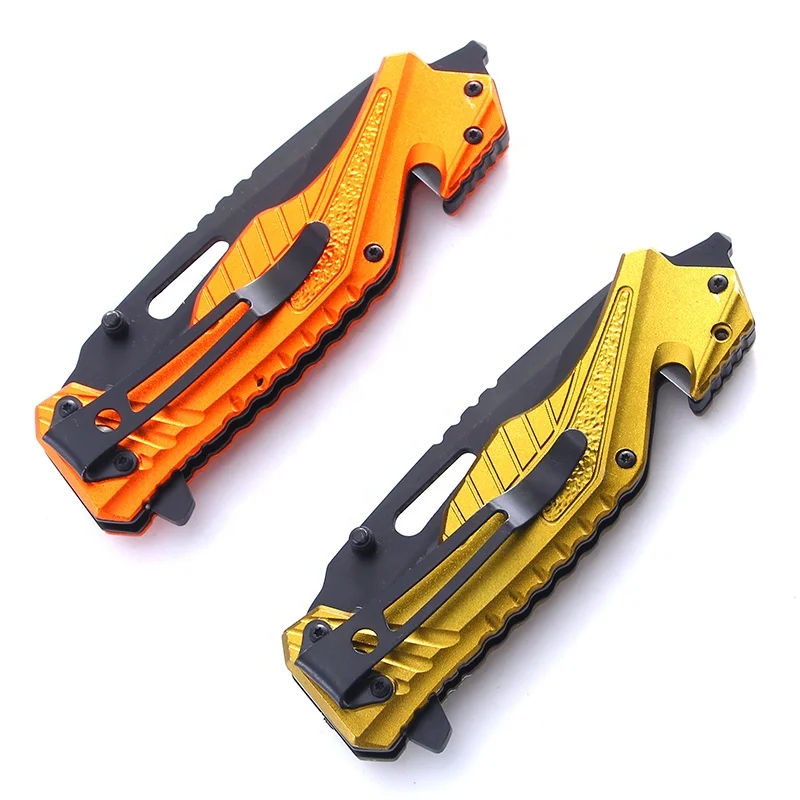 Survival cutting folding hunting stainless steel utility pocket knife