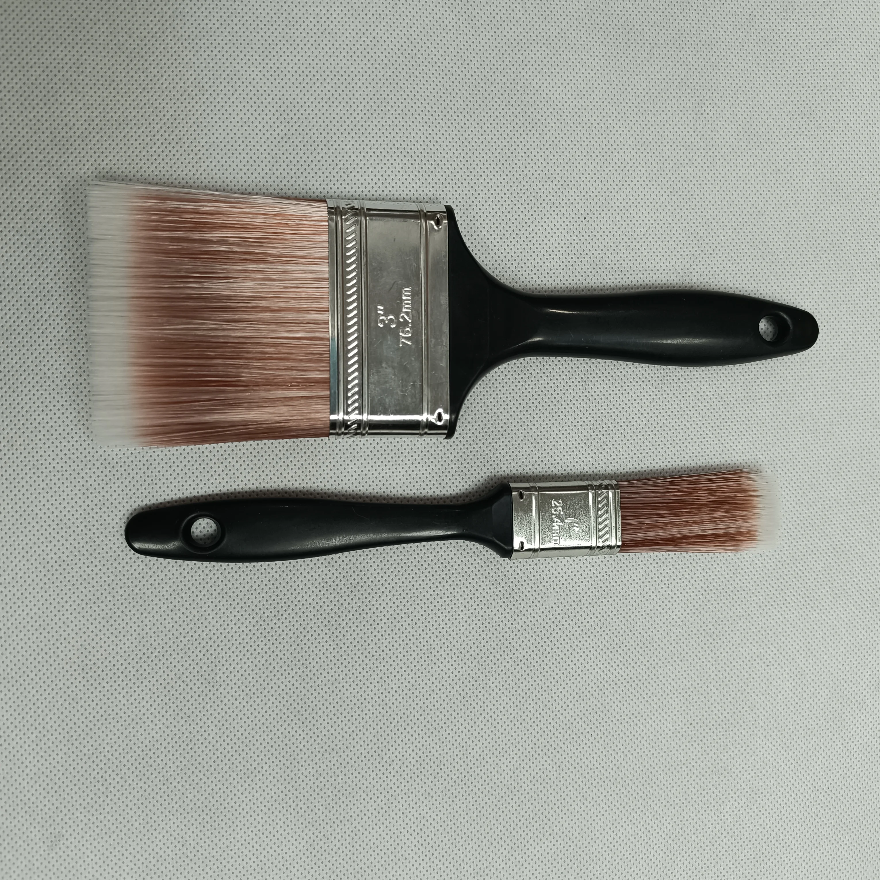 3 Inch Paint Brush Double Color Solid Tapered Filaments With Plastic Handle Painting Brushes