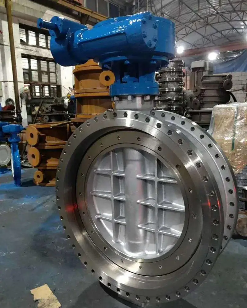 Затвор дисковый трехэксцентриковый DN80 PN16 с электроприводом