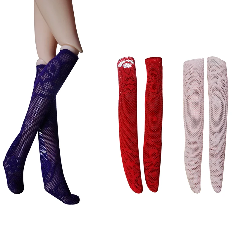 Toy socks 6-point doll dress up princess American yarn long tube lace cloth doll SD BJD silk stockings pants doll height 30cm