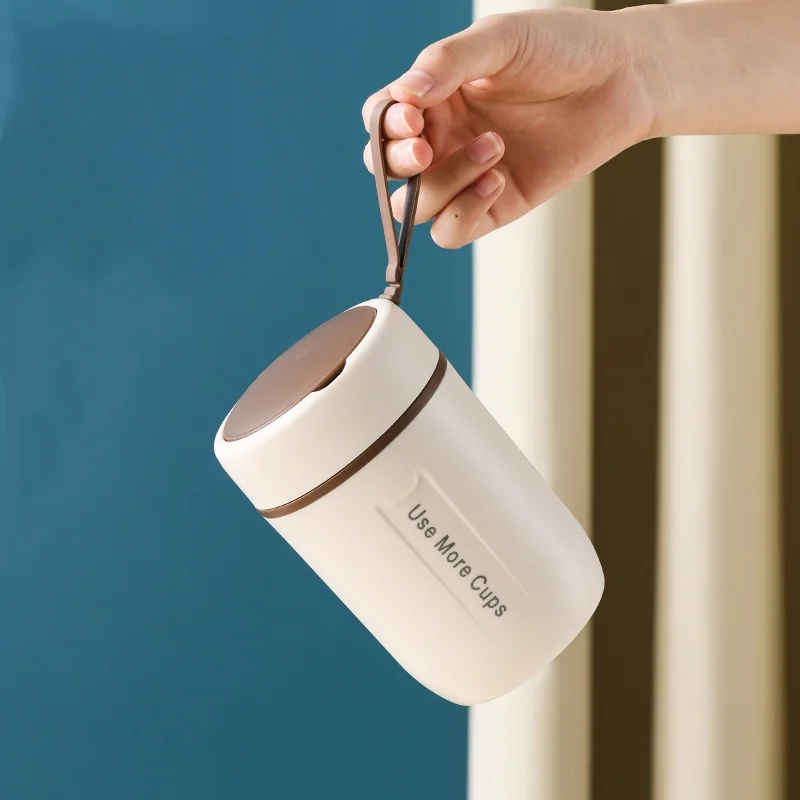 Portable 304 Stainless Steel Thermal Soup Cup Insulted Reusable Food Storage  Breakfast cup soup flask Food Flask Jar