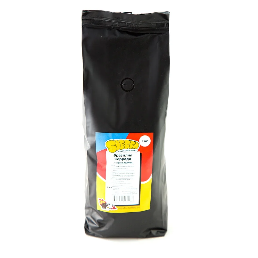 Бразильский кофейный зерен Cerrado с жареными орехами, шоколадный карамельный вкус