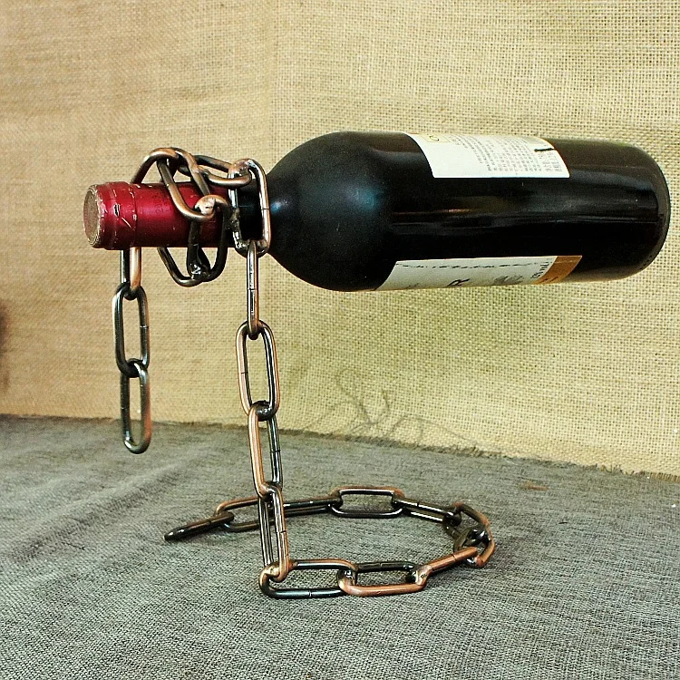 Magic Chain Wine Rack Floating Wine Bottle Holder Glass Holder Wine Stand Rack