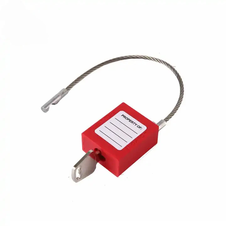 baoten hot sale 175mm length wire cable shackle Loto Safety Lockout safety padlock