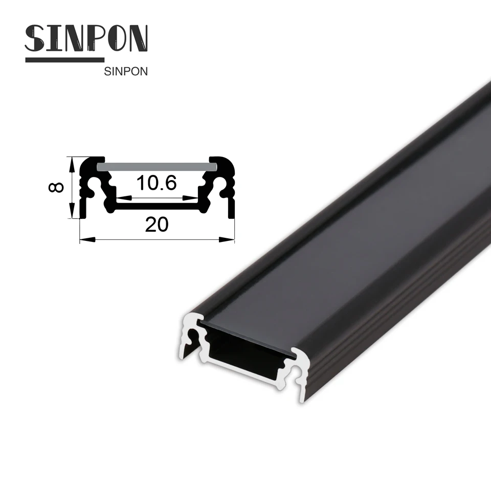 
China Professional Customized Black Anodized Linear Channel Led Alu Aluminum Extrusion Housing Profiles For Strip Light  (1600189154670)