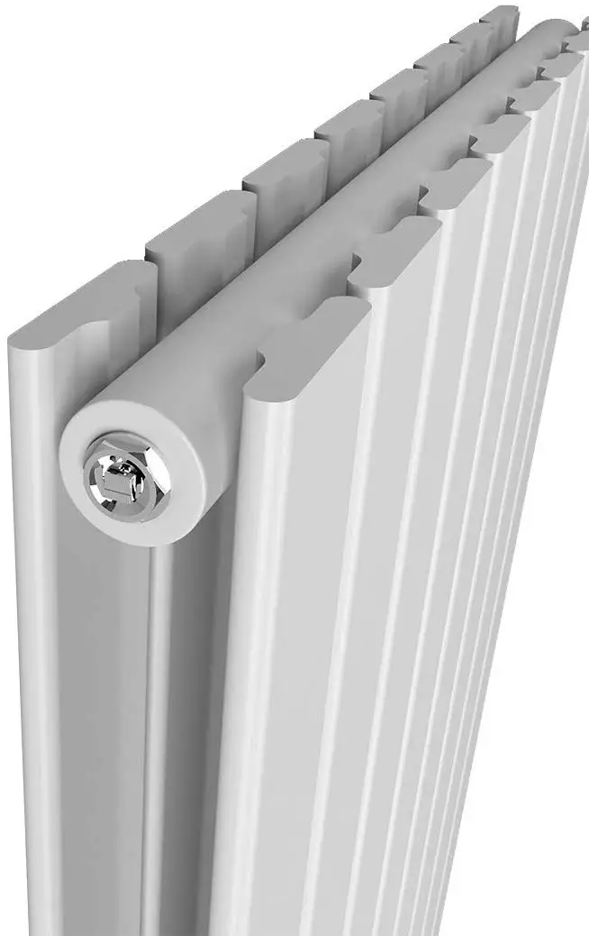 1800 x 408 mm White Designer Vertical Column Radiator  Double Flat Panel For Home Central Heating