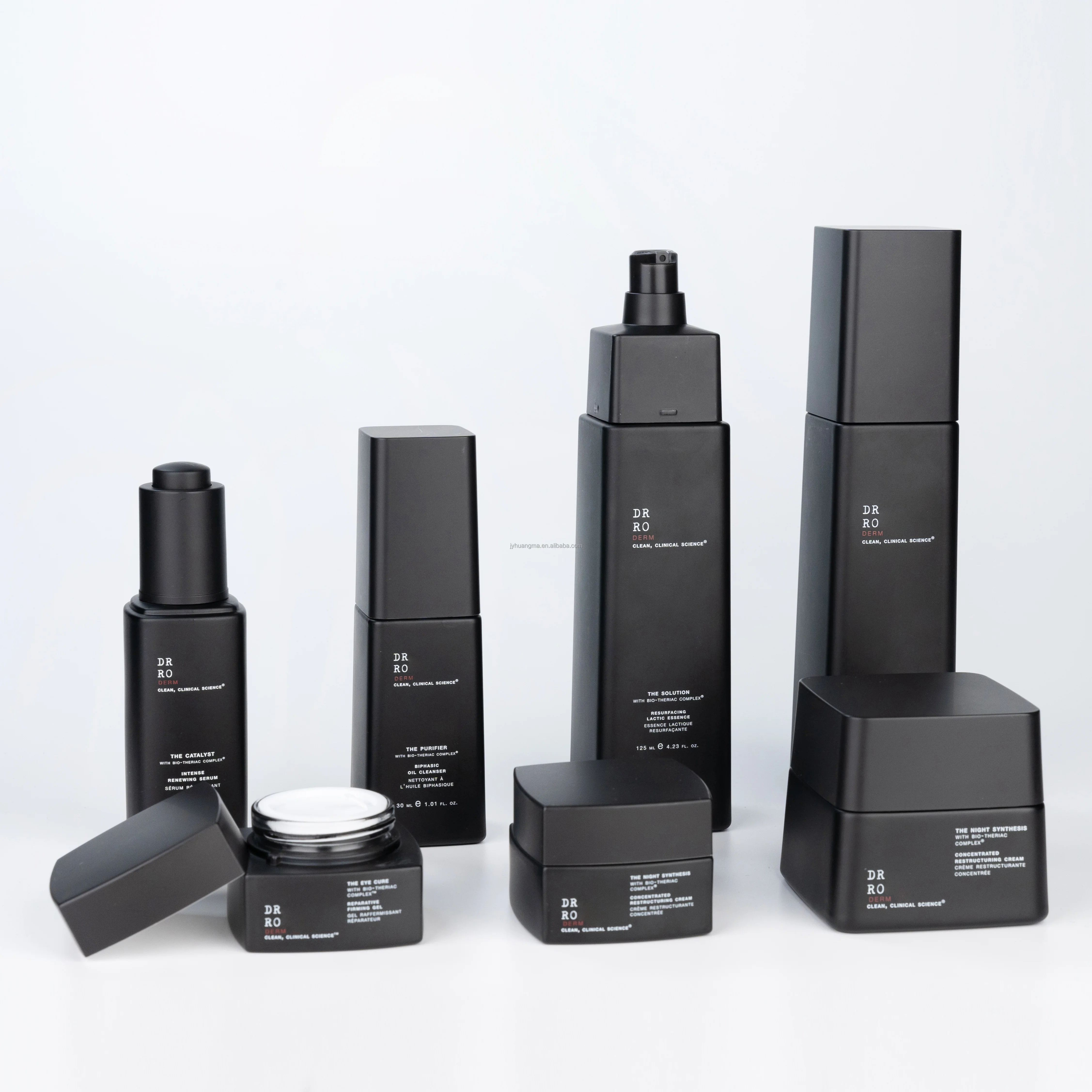 Matte Process Glass Toner Cleanser Bottle Dosage 0.25cc skincare sets