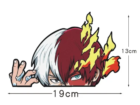 Наклейки на автомобиль 10 видов конструкций Midoriya Izuku персонализированные Bakugou Katsuki аниме 3D-печать царапины наклейки лобовое стекло автомобиля