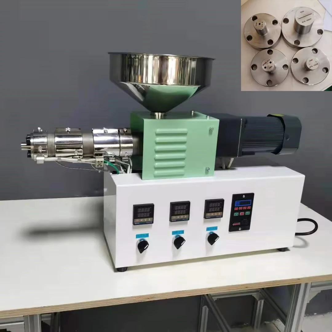 SJ25 experimental single screw extruder PE, PVC plastic rattan desktop laboratory extruder