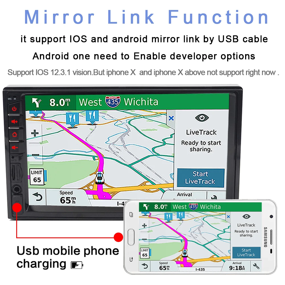 7inch HD full touch screen 2 din car radio MP5 Player