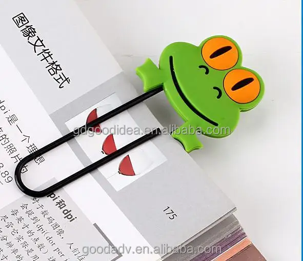 Rubber PVC Paper Clip customized Eco-friendly soft pvc cute animal shape bookmark for book