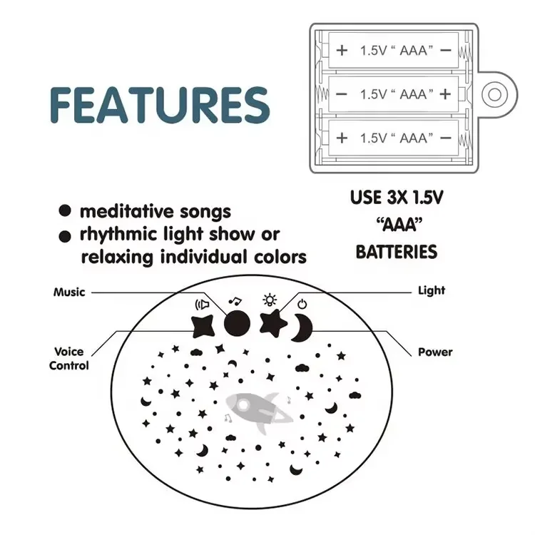 Baby talking toys sleep device aid star projector baby sleeping lamp light white noise sound machine