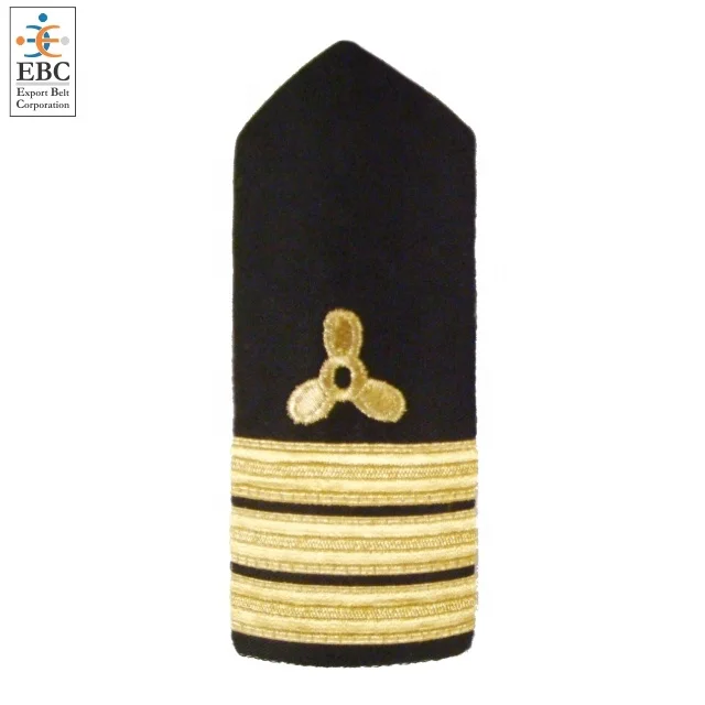 Hardboard Gold Propeller Symbol Shoulder Board Engineer Uniform Epaulet for Merchant Crew Support Staff Deck Officers Mate