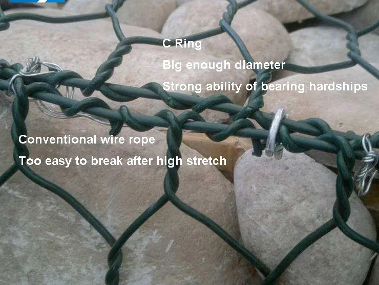 High Tensile Strength C45 11 Gauge Galvanized Steel C-Rings Hog Rings Staples Wire Mesh Fencing Staples