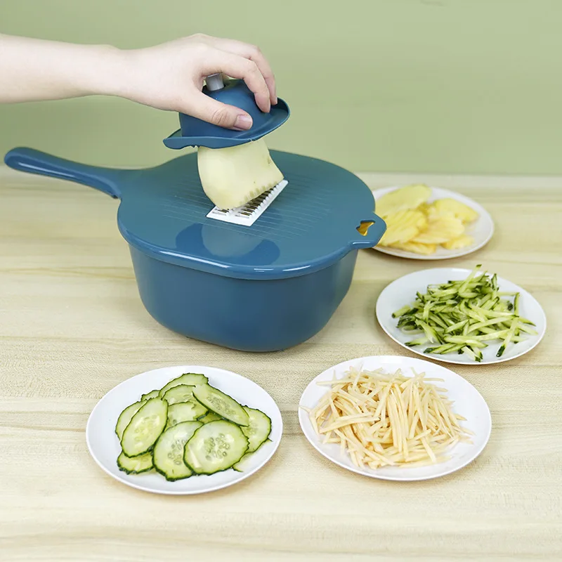 Multi-function vegetable chopper household kitchen vegetable washing vegetable cutting dual-use shredder potato grater