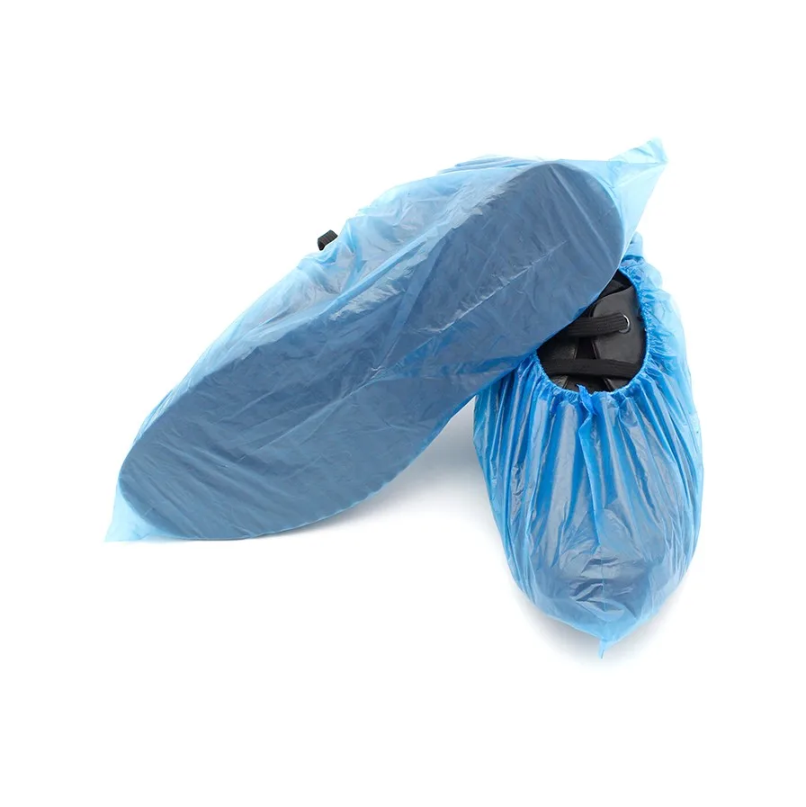 Customized disposable plastic shoe cover 4g mechanism PE shoe cover waterproof non-slip medical shoe cover