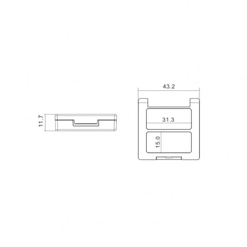 2 Colors Square Clear Case Plastic Empty Eyeshadow Palette Cosmetic Cases Container With Mirror Blush Concealer
