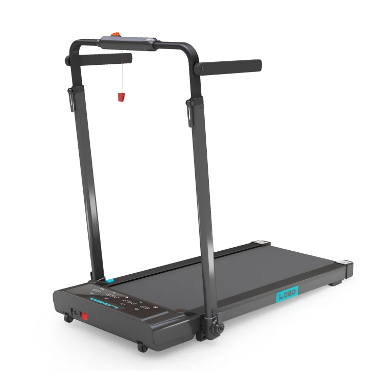 Portable Folding Treadmill with Moveable Desk Workstation & Manual Incline 0.75HP Walking Pad Treadmill 12km/h for Home Office
