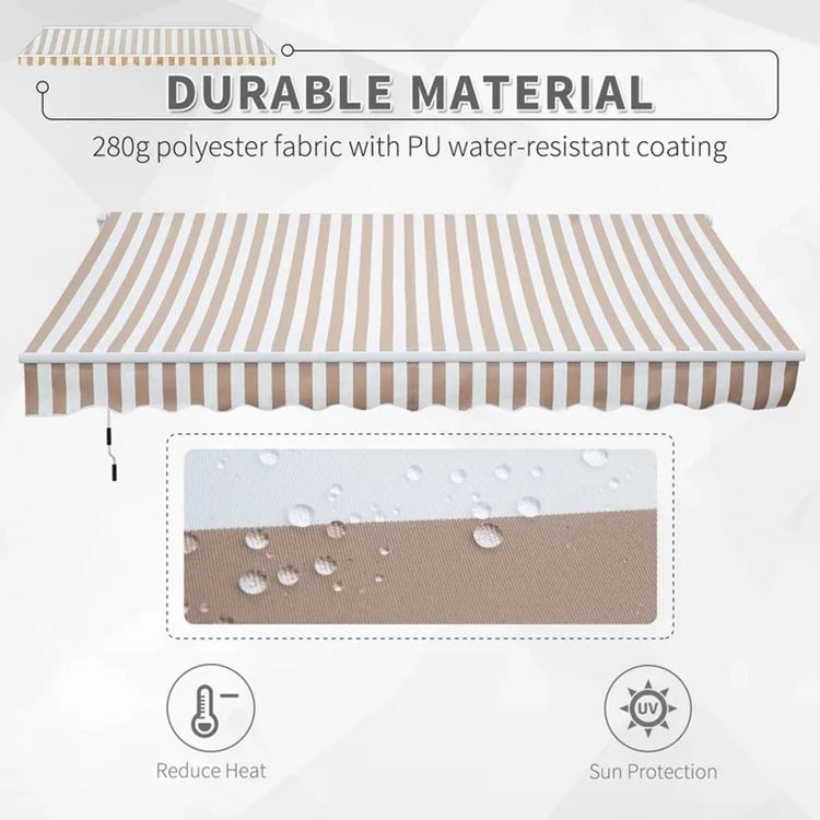 Horizontal Porch Retractable Awning Gear Box Best Chose Products Retractable Awning Aluminium 3X4 Manual Retractable Awning