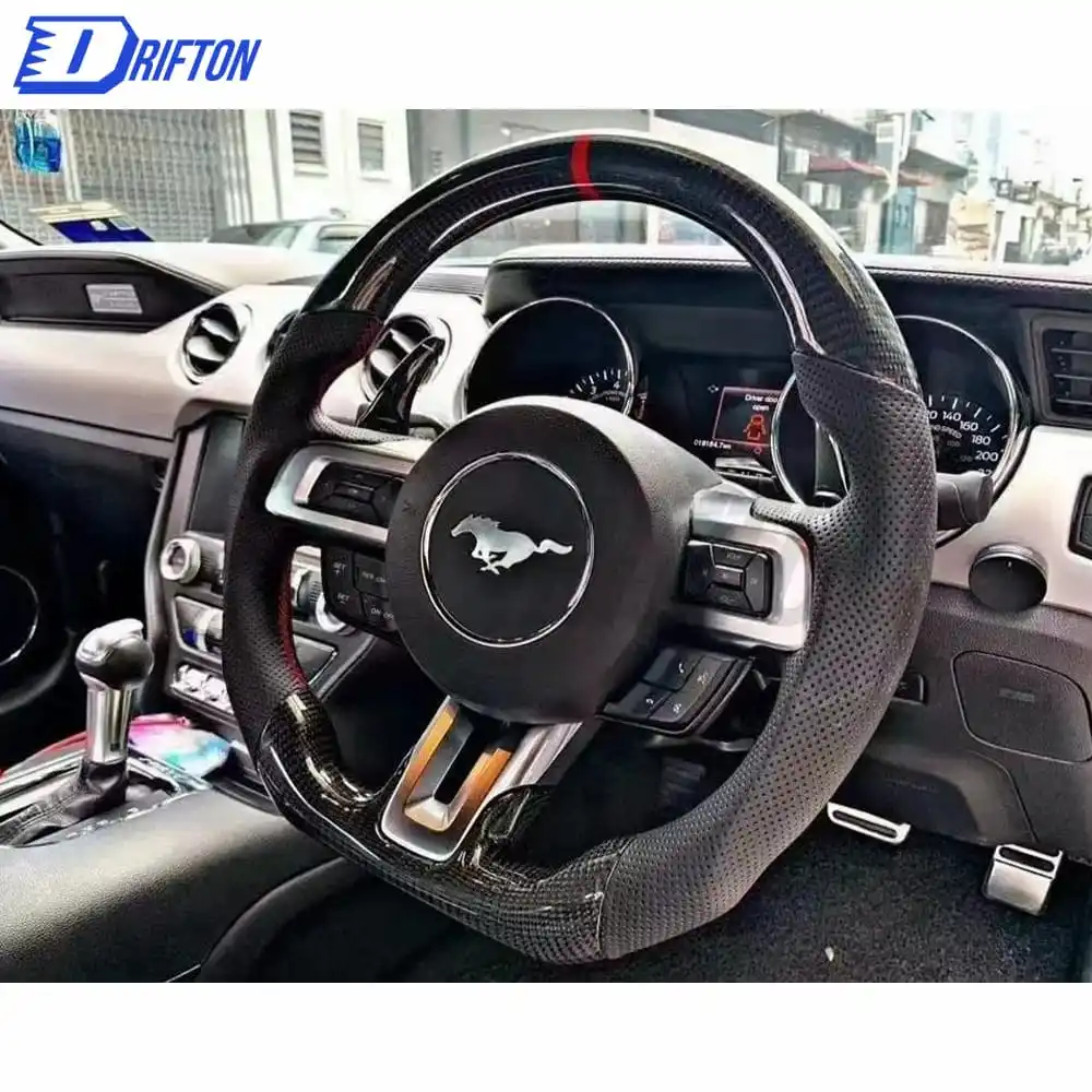 Customize Style Steering Wheel (Alcantara) For Ford Mustang
