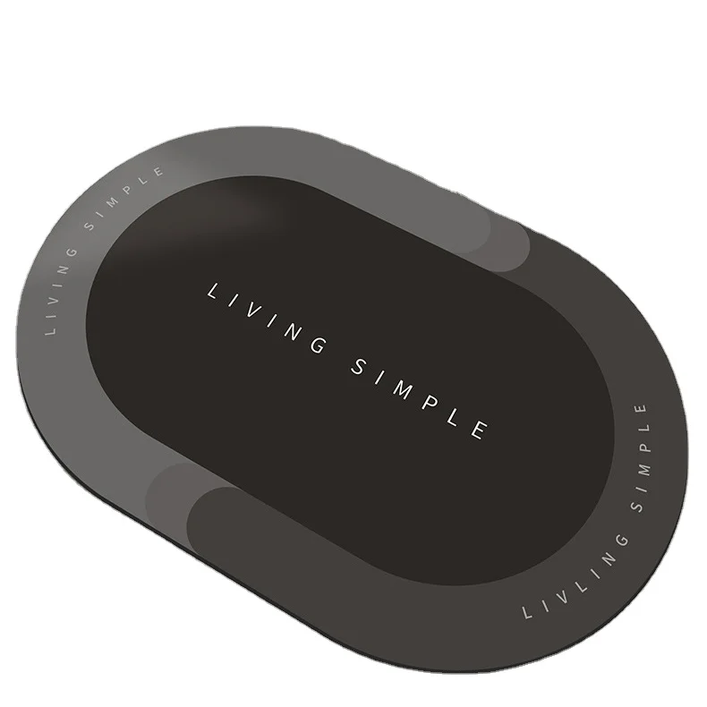 Bathroom Water Absorbent Rubber Door Mats Diatom Mud Floor Mat Kitchen Carpet Anti Slip Diatomite Bath Mat